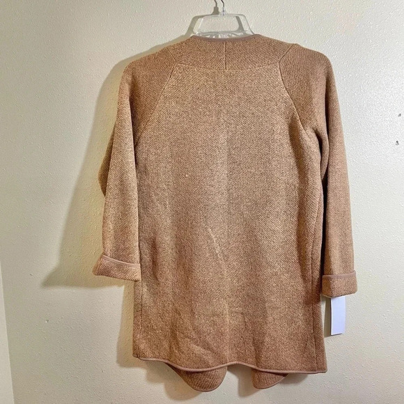 Goodnight Macaroon OS(One Size) Tan Brown Open Front Marbled Cardigan Duster NEW - Picture 2 of 7